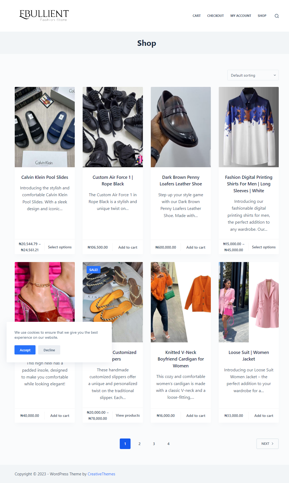 Wordpress- Webstore
